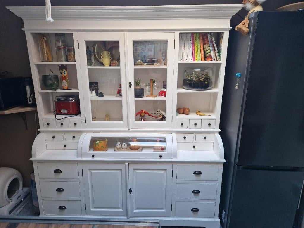 Witte buffetkast, Ophalen, Gebruikt, Met deur(en), 200 cm of meer