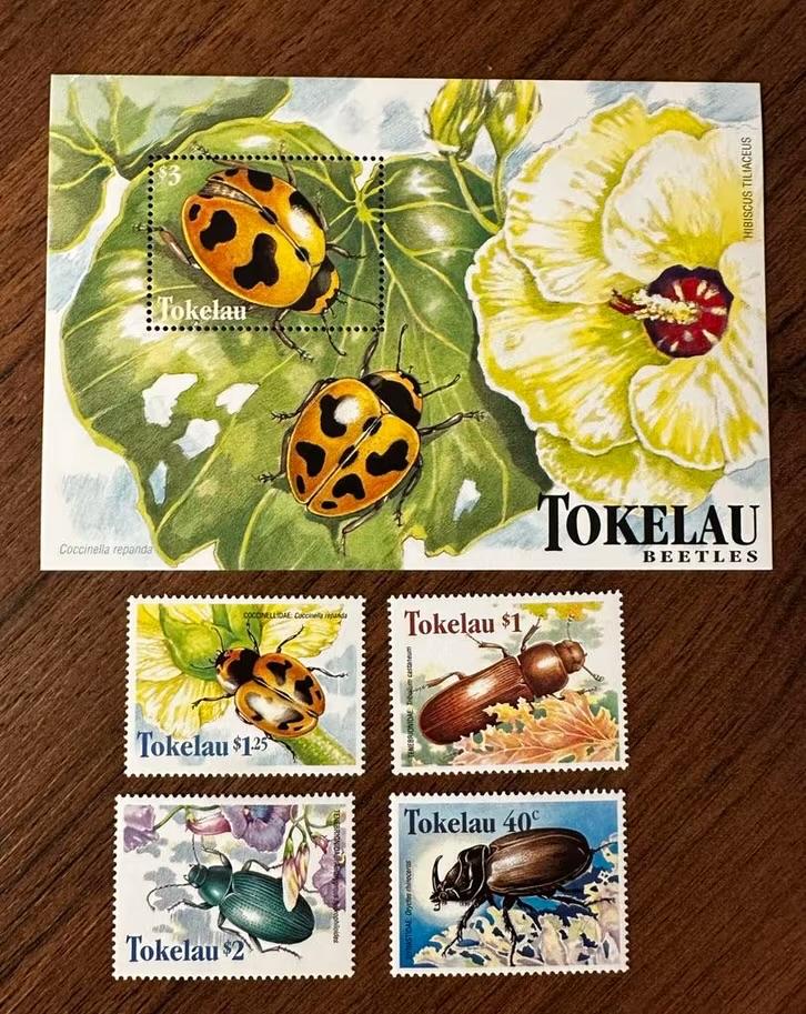 Tokelau 1998 insecten lieveheersbeestje kevers postfris, Ophalen of Verzenden, Postfris