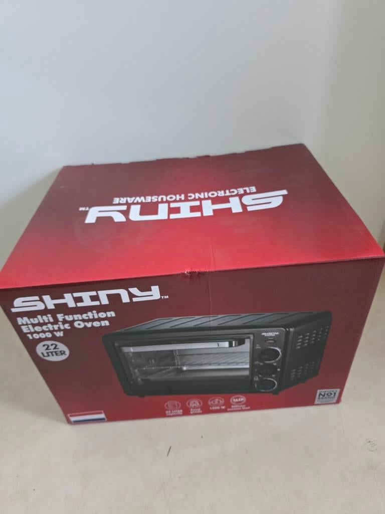 Shiny Elektrische Oven - Nieuw in Doos - 22 Liter, 1000W, Witgoed en Apparatuur, Ovens, Minder dan 45 cm, Minder dan 45 cm, Oven