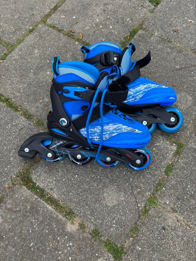 Blauwe skeelers verstelbaar als nieuw 29-30-31-32-33, Sport en Fitness, Skeelers, Ophalen of Verzenden, Verstelbaar, Zo goed als nieuw