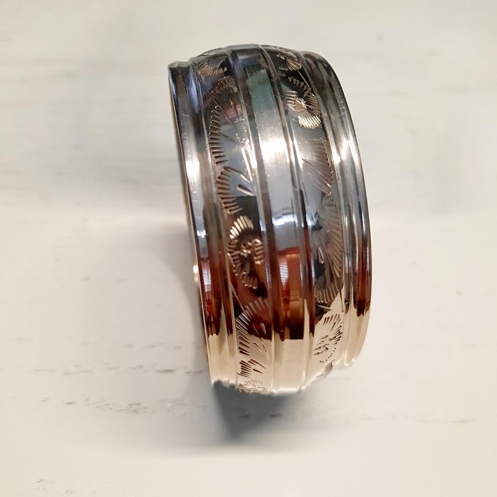 Bewerkt zilverkleurige armband (India), Ophalen of Verzenden, Zilver, Overige materialen