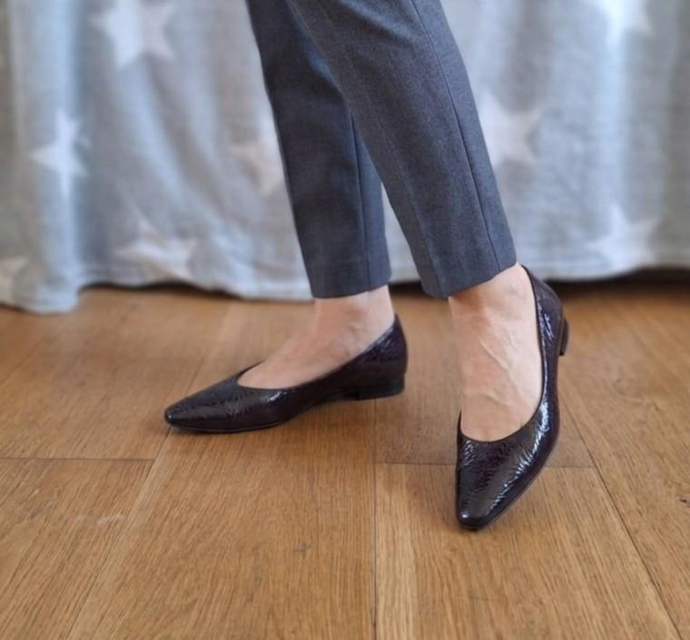 Donkerpaarse vintage ballerina's Davos Gomma maat 37, Kleding | Dames, Schoenen, Overige kleuren, Damos gomma, Zo goed als nieuw