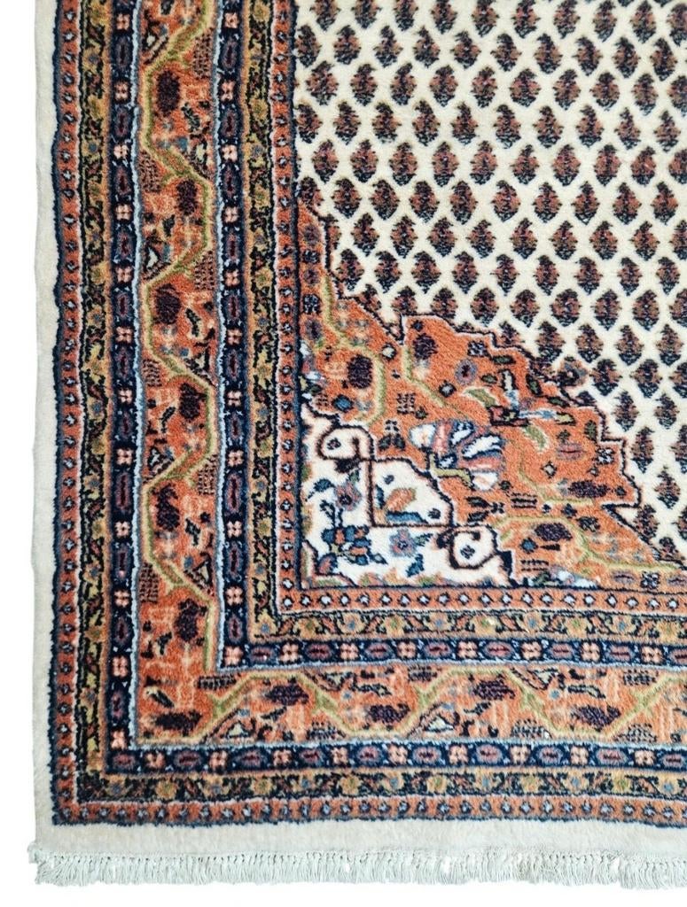 Handgeknoopt Perzisch wol Mir tapijt crème India 175x235cm, Persian Perzisch vintage oosters hype, Crème, Gebruikt, HYPE POP-UP