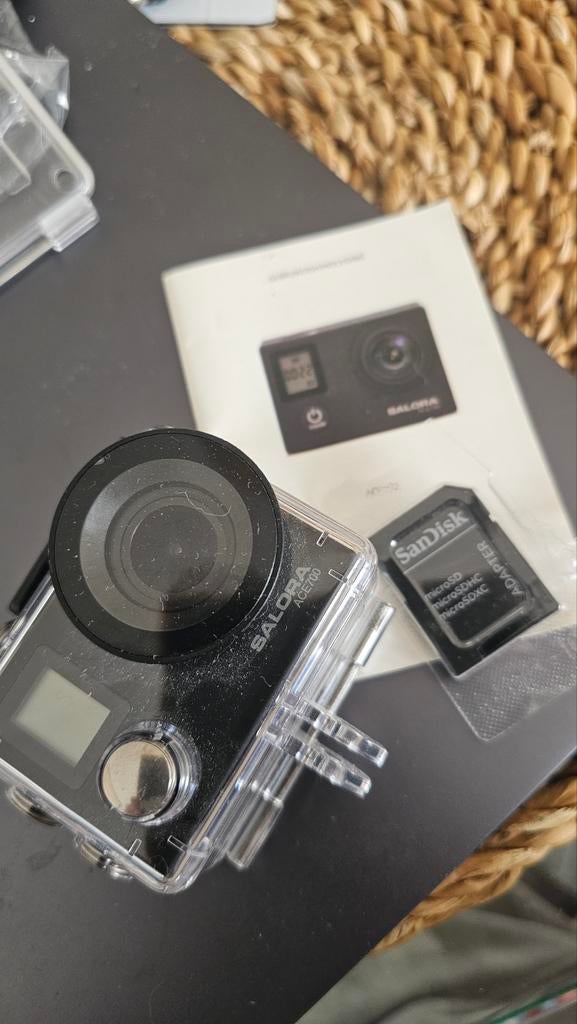 Salora ACE700 Action Camera met waterdichte behuizing, Ophalen of Verzenden, Zo goed als nieuw, Overige merken