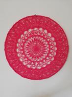 Mandala Mandela 40 cm handgemaakt in ring fuchsia roze, Ophalen of Verzenden, Nieuw