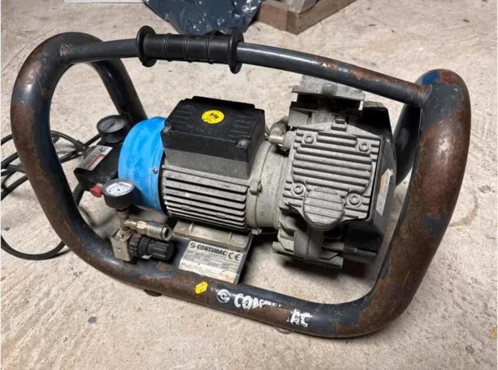 CONTIMAC 2 Cylinder bouwCompressor stil/OLIEVRIJ CM240/10/5, Doe-het-zelf en Verbouw, Compressors, Gebruikt, 6 tot 10 bar, Minder dan 25 liter