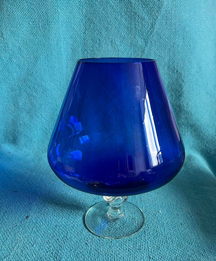 Mooie empoli vaas kobalt blauw 24 cm, Ophalen of Verzenden