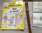 Blokfluit Adler met toebehoren: boek, wisser en instructies, Ophalen of Verzenden, Zo goed als nieuw, Sopraan of Sopranino, Met koffer, hoes of etui