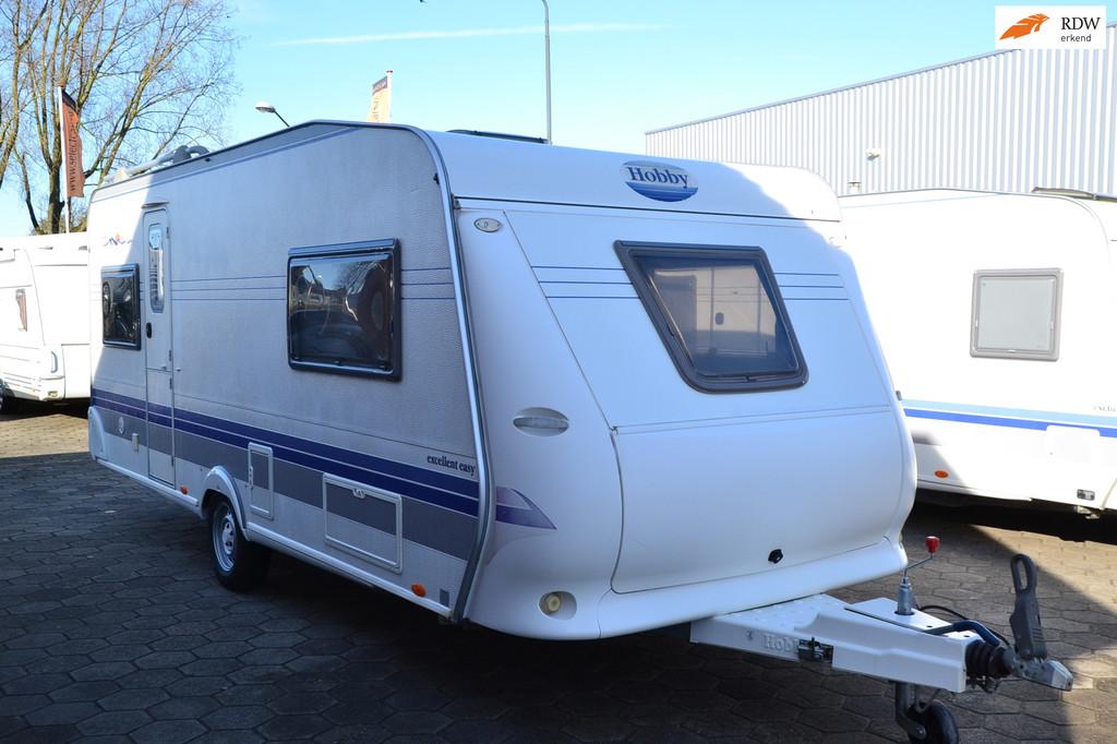 Hobby 540 UL Excellent-Easy - Voortent/Unico verona - 2 Leng, Caravans en Kamperen, Vast bed, Bedrijf, 5 tot 6 meter, Select cars