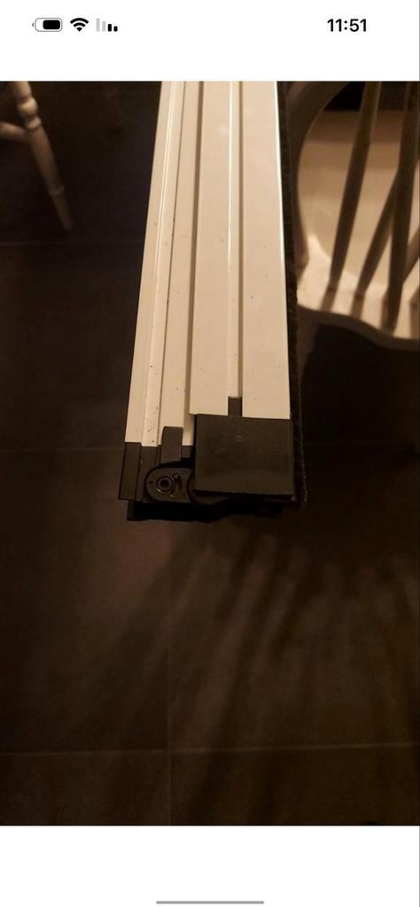 Hordeur - Plissé hordeur - Wit, Doe-het-zelf en Verbouw, Deuren en Horren, Gebruikt, Hordeur, 200 tot 215 cm, 80 tot 100 cm, Kunststof