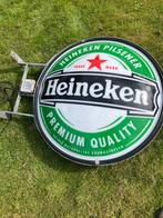 Heineken uithangbord met verlichting, Ophalen, Gebruikt, Lichtbak of (neon) lamp