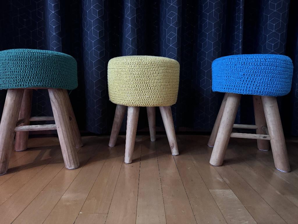 Kruk - gehaakt katoen, Ophalen of Verzenden, Nieuw, Hout