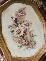 Vintage Italiaans dienblad hout en goud  +-38cm Miekje, Ophalen of Verzenden