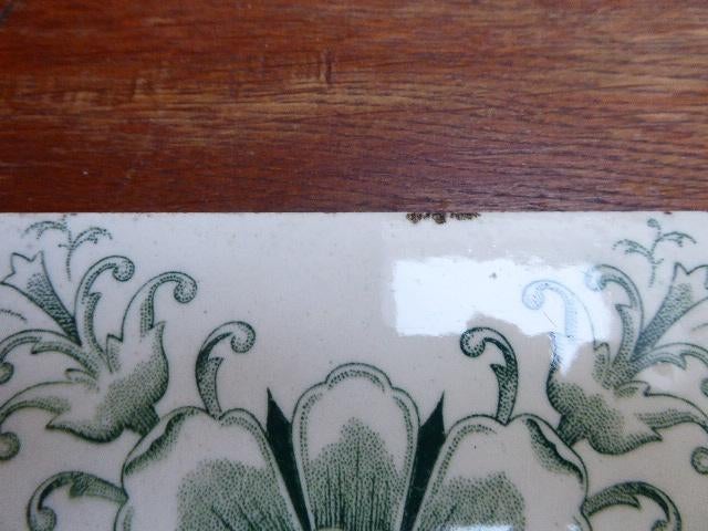 Art nouveau tegel, H, Ophalen of Verzenden