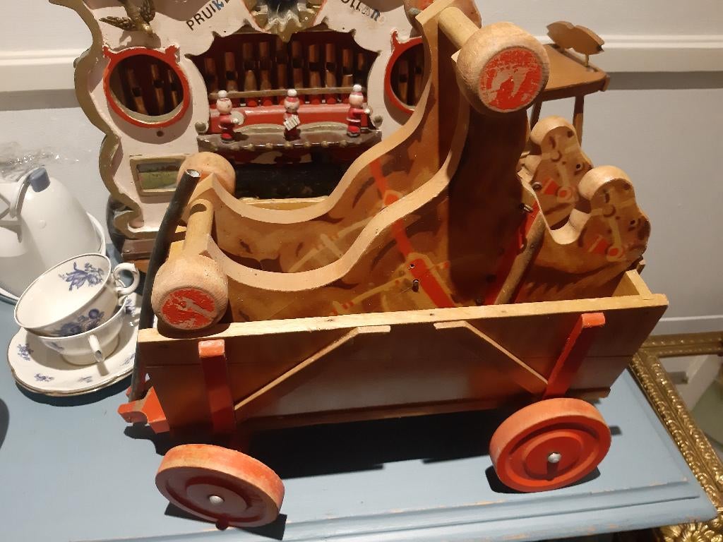 Miniatuur straatorgel, draaiorgel, Pruiken Holland, antiek, Ophalen, Gebruikt, Overige typen