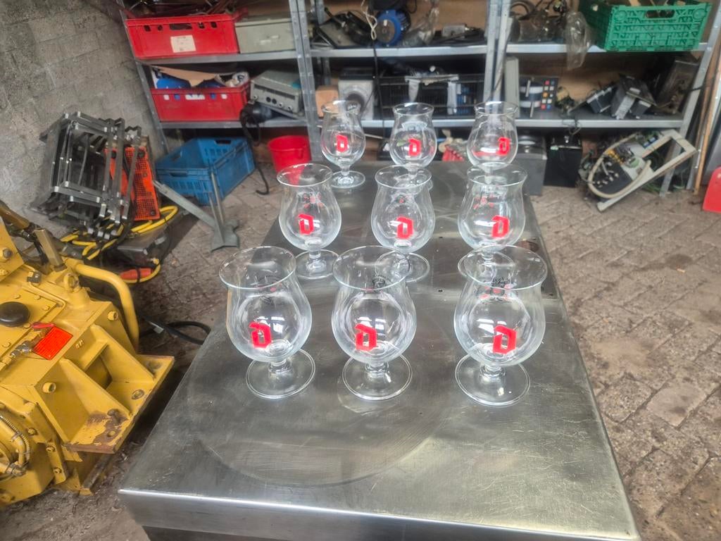 Mooie duvel glazen 9 stuks, Ophalen, Bierglas, Duvel, Duvel