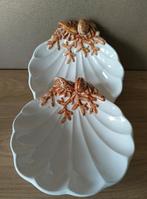 2 SCHELPEN SCHAALTJES MET DECORATIE, Verzenden, Overige stijlen, Glas, Schaal of Schalen