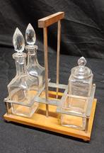 Art Deco Menage Set: Olie, Azijn, Mosterd & Zoutbakje, Ophalen of Verzenden