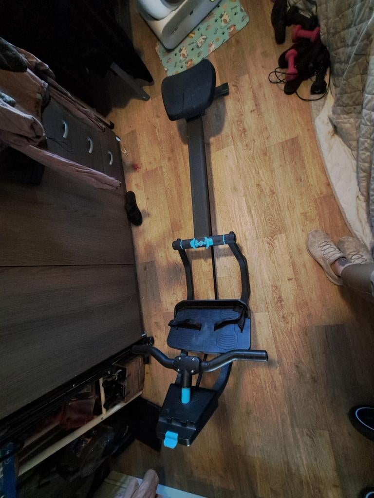 Roeitrainer met verstelbare weerstand, Ophalen, Metaal, Roeitrainer, Buik