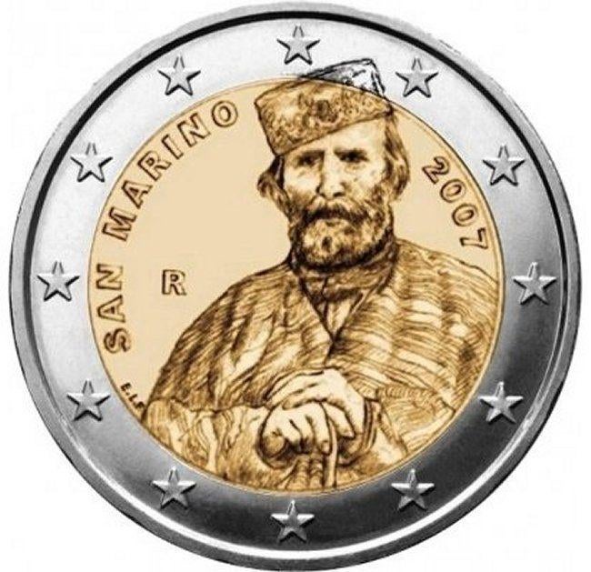 San Marino 2 euro Birth of Giuseppe Garibaldi 2007 blister, Postzegels en Munten, Munten | Europa | Euromunten, Ophalen of Verzenden