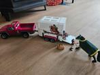 Schleich pick up met trailer., Verzamelen, Ophalen of Verzenden, Zo goed als nieuw