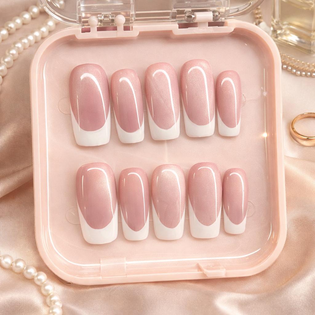 Blush Cat Eye French ✨, Overige kleuren, Ophalen of Verzenden, Zo goed als nieuw, Handen en Nagels
