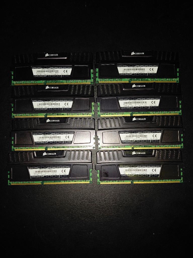 Corsair Vengeance 64Gb (8x8Gb) 1600Mhz DDR3, Gebruikt, DDR3, Ophalen of Verzenden, Desktop