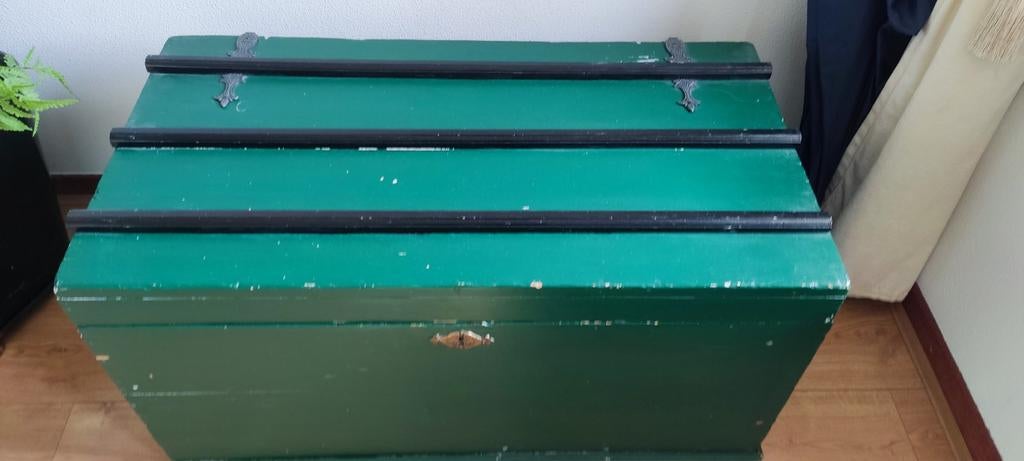 Groene opbergkist / dekenkist hout., Huis en Inrichting, Woonaccessoires | Kisten, Ophalen