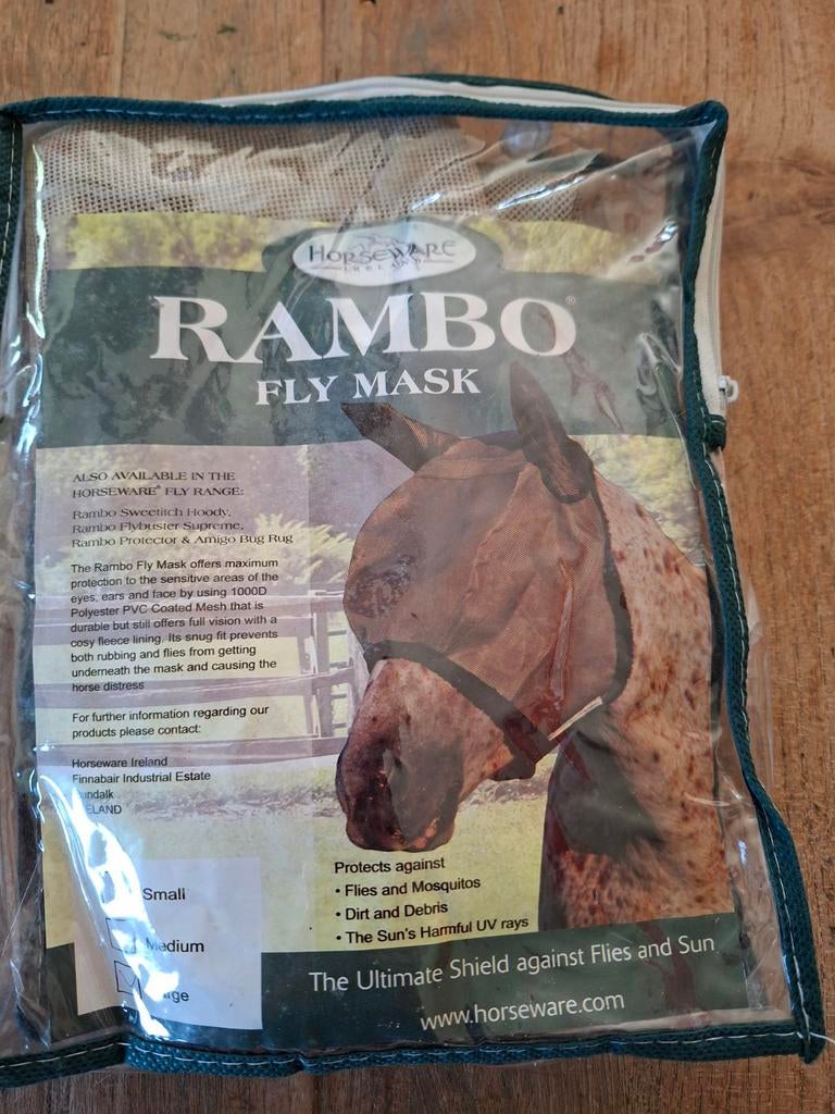 Rambo vliegenmasker mt. Full, Dieren en Toebehoren, Ophalen of Verzenden, Zo goed als nieuw