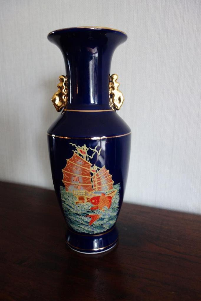 Vaas porselein chinees pauw, Antiek en Kunst, Ophalen of Verzenden