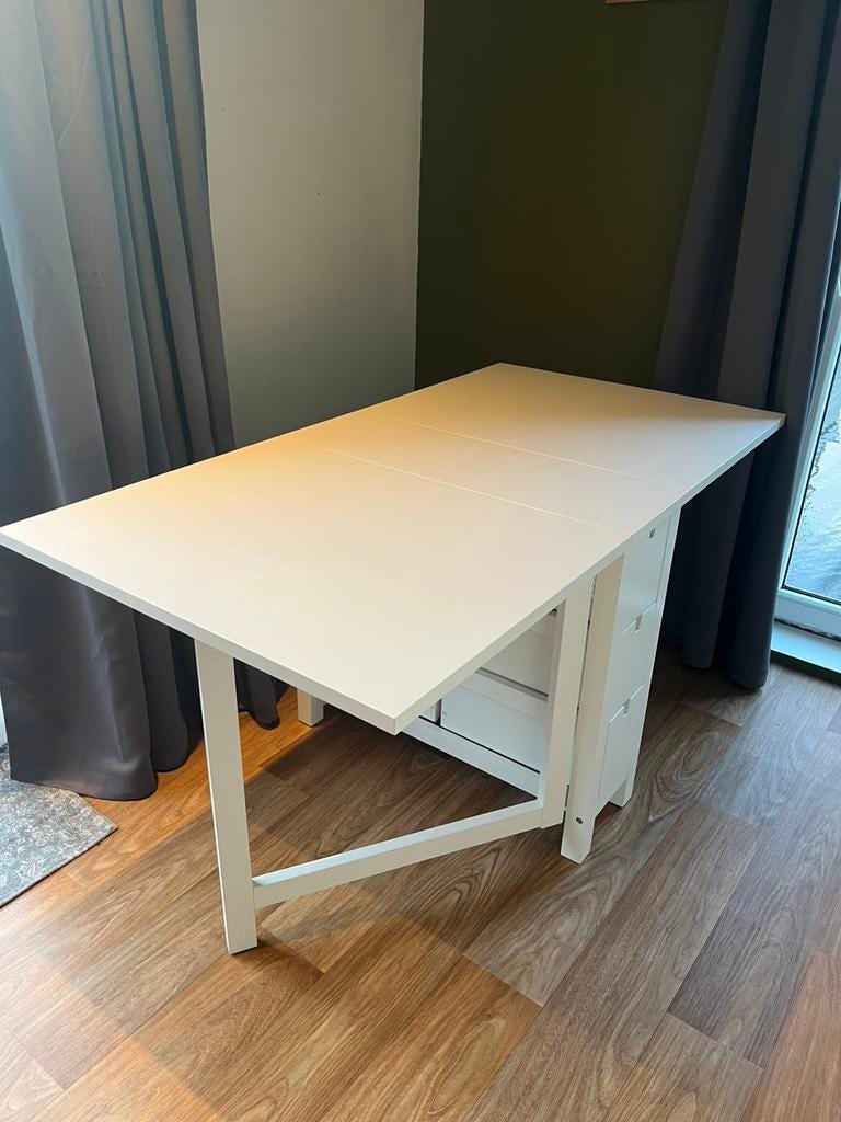 Norden klaptafel wit, Ophalen of Verzenden, Zo goed als nieuw, Minder dan 130 cm