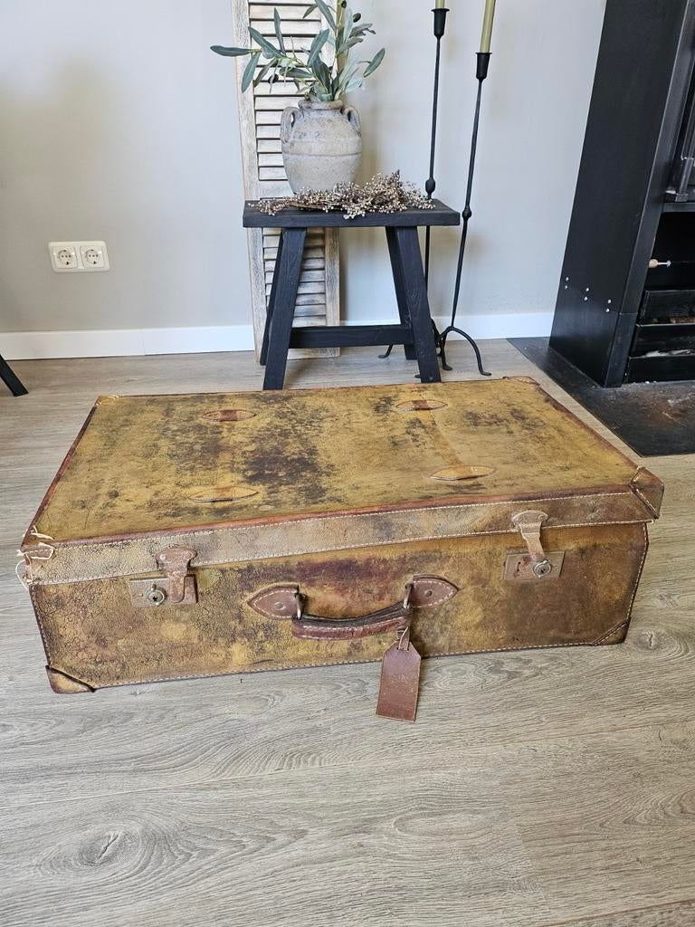 Grote vintage koffer, Huis en Inrichting, Woonaccessoires | Kisten, Ophalen, Gebruikt, Minder dan 50 cm, Minder dan 50 cm