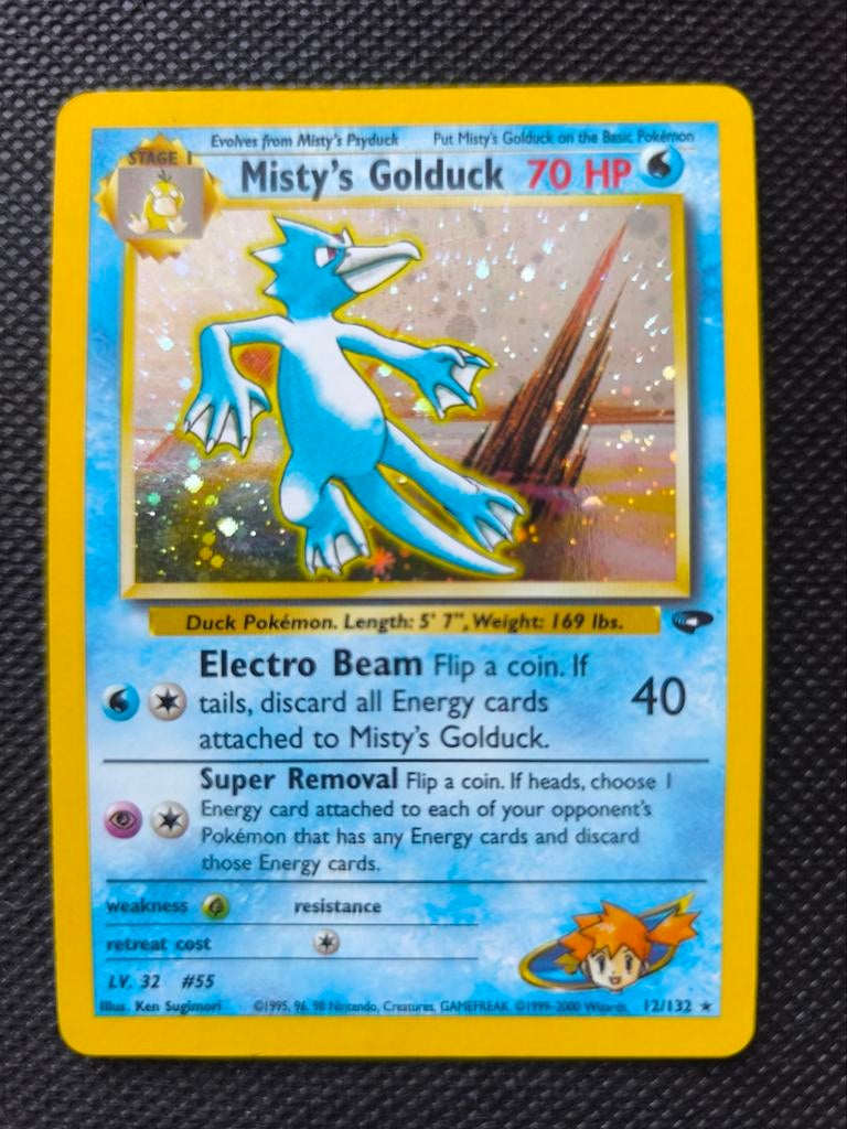 Misty's Golduck 12/132 Gym Challenge Pokémon Kaart, Ophalen of Verzenden