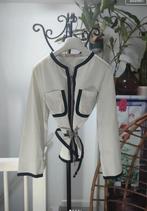 Valentino Stijlvol wit jasje met zwarte bies en rits, Maat 38/40 (M), Wit, Ophalen of Verzenden, Onbekend