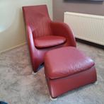 Montis Loge fauteuil met voetenbank, Huis en Inrichting, Fauteuils, Ophalen, Gebruikt, 50 tot 75 cm, Leer
