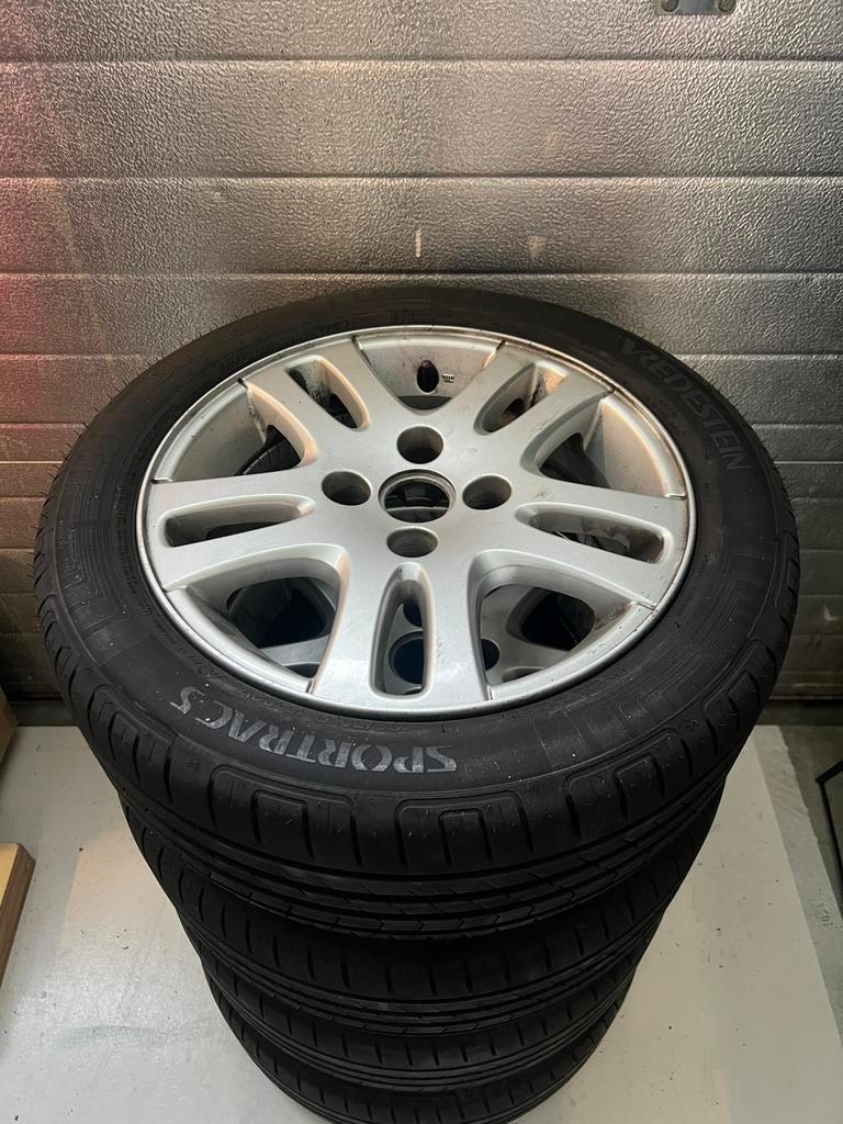 Peugeot 307 banden met velg, Auto-onderdelen, Banden en Velgen, Ophalen, Gebruikt, 15 inch, Banden en Velgen
