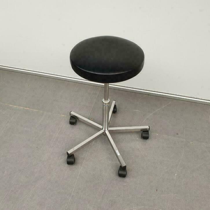 Oostwoud verrijdbare kruk retro vintage, Ophalen, In hoogte verstelbaar, 60 tot 90 cm, Gebruikt