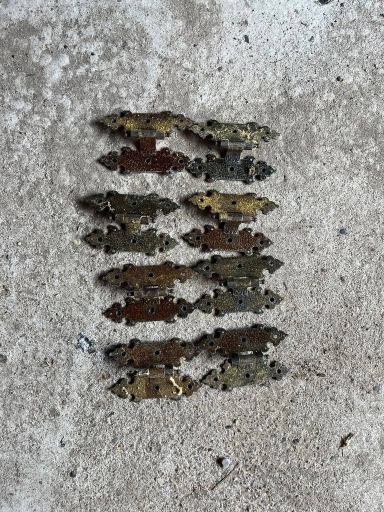 Antieke scharnieren kastdeuren, Ophalen, Zo goed als nieuw, IJzer, Scharnier