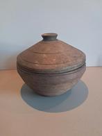 Oude houten pot met deksel, Antiek en Kunst, Ophalen of Verzenden