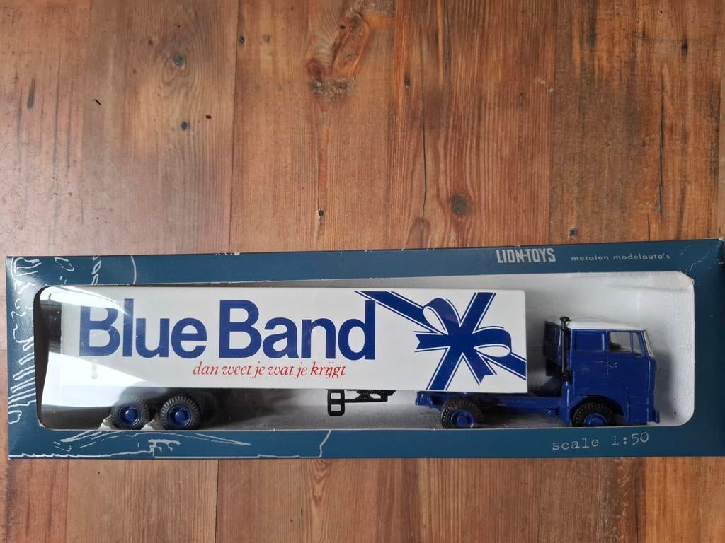 Lion Toys Blue Band Vrachtwagen Modelauto Schaal 1:50, Ophalen of Verzenden