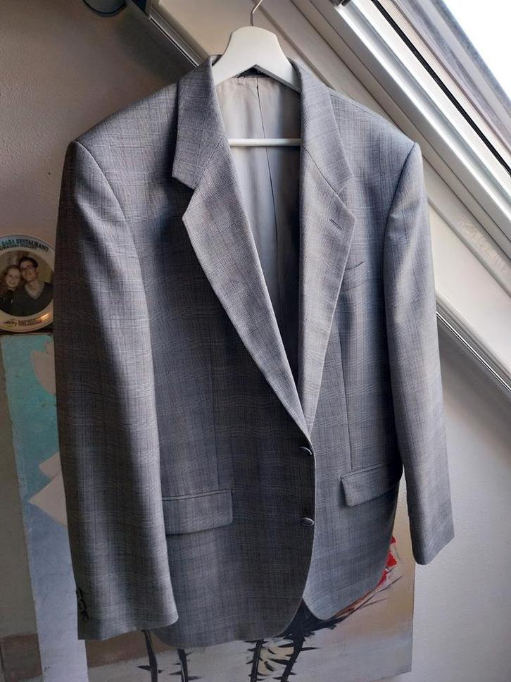 Grijs colbert met ruitmotief, maat 52, Kleding | Heren, Kostuums en Colberts, Ophalen