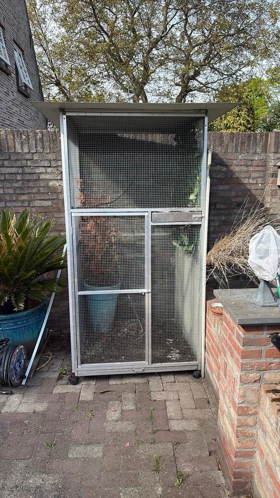 Volière, Ophalen, Zo goed als nieuw, Aluminium, Volière