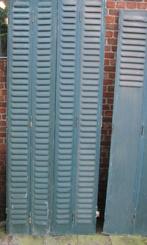 Groene ijzeren shutters / luiken, midden scharnierend 198,5h, Ophalen