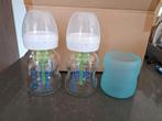 2x Dr. Brown's glazen babyfles brede hals 150 ml, Ophalen of Verzenden, Zo goed als nieuw, Overige typen