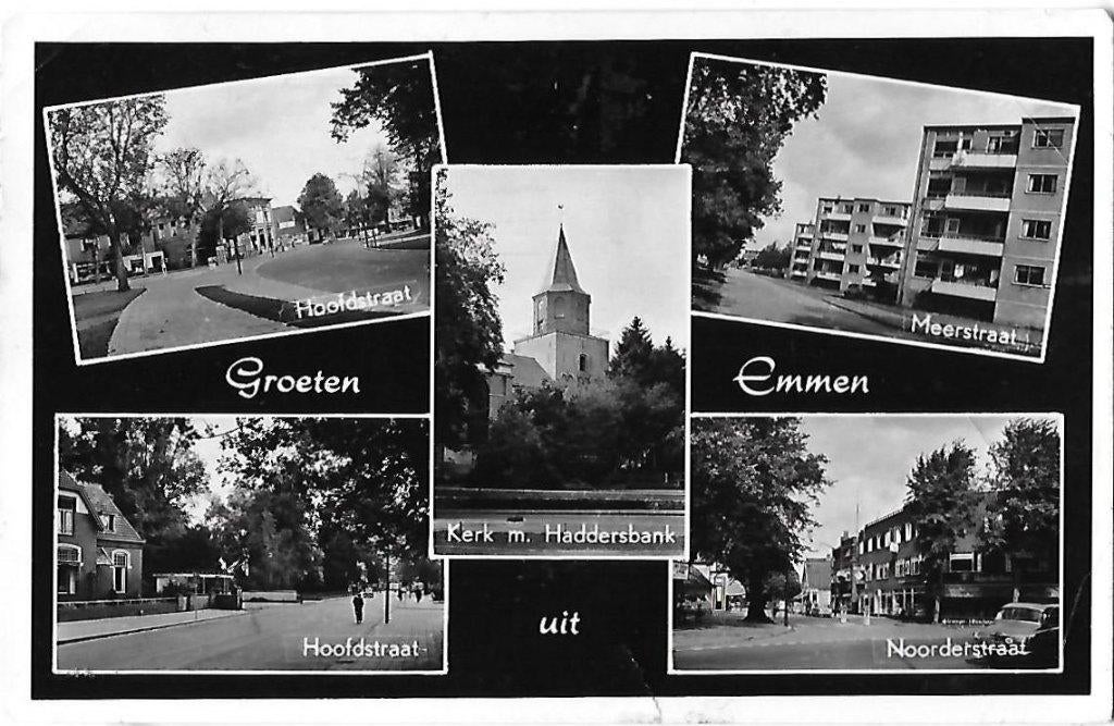 Emmen oude gelopen ansichtkaart 9988, Verzenden, 1980 tot heden, Gelopen, Drenthe
