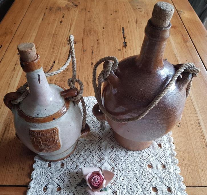 Gres kruik met touw, Willy Biron, Belgie, Bouillon, mancave, Antiek en Kunst, Ophalen of Verzenden