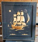 Fineer in gelijst, Antiek en Kunst, Ophalen of Verzenden