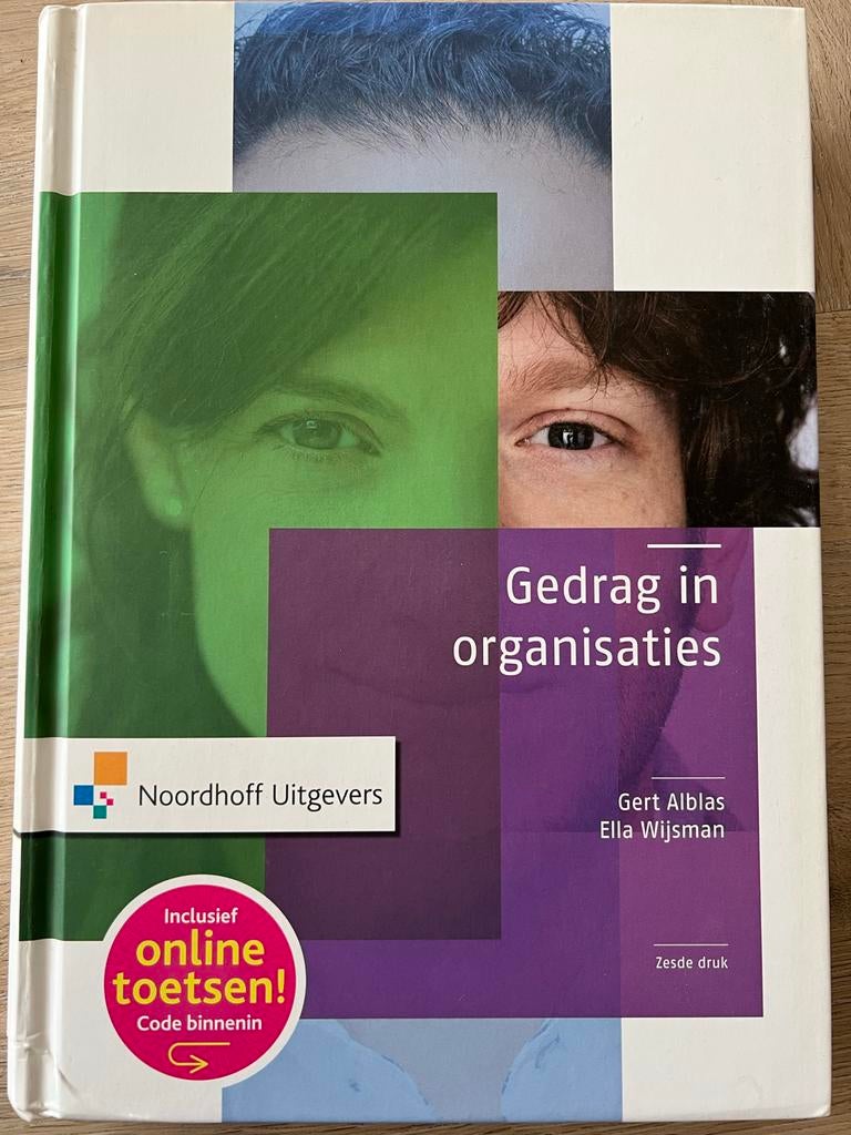 Gedrag in organisaties - Alblas & Wijsman (6e druk), Ophalen of Verzenden, Gamma, Zo goed als nieuw, HBO