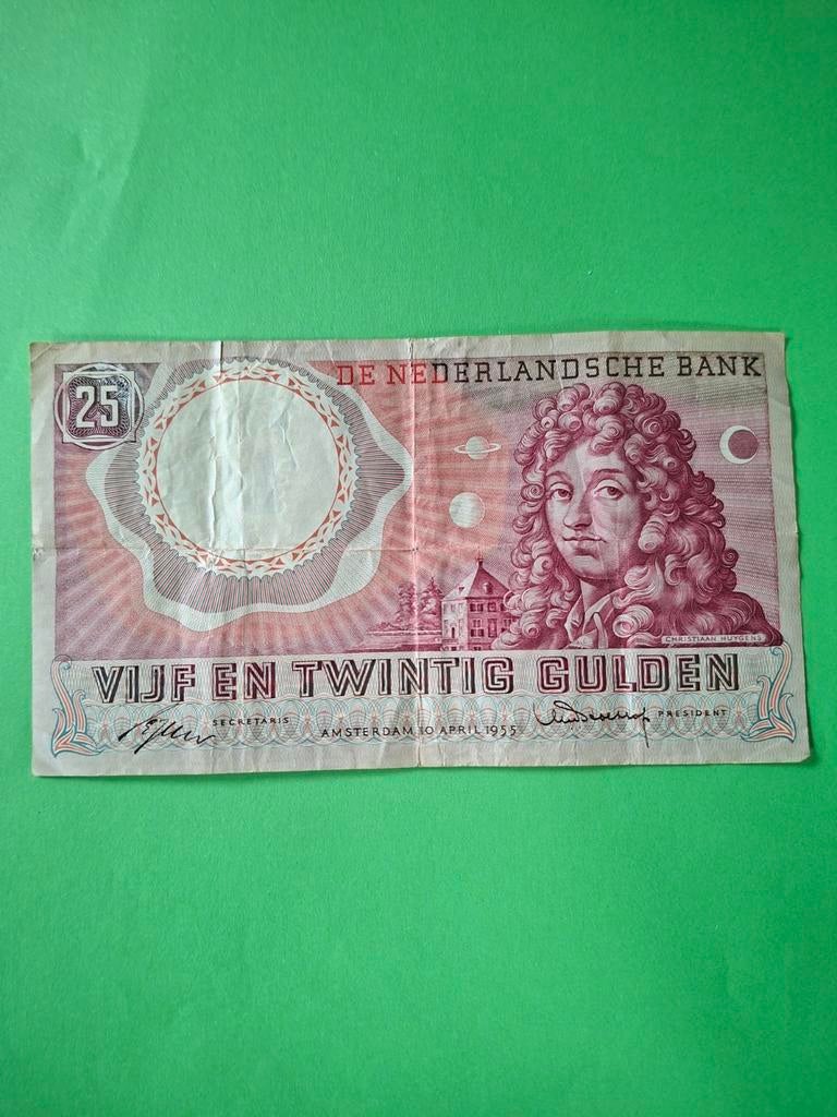 25 gulden 1955 Christaan Huygens uit 1955 in ZF, Postzegels en Munten, Bankbiljetten | Nederland, Los biljet, 25 gulden, Ophalen of Verzenden