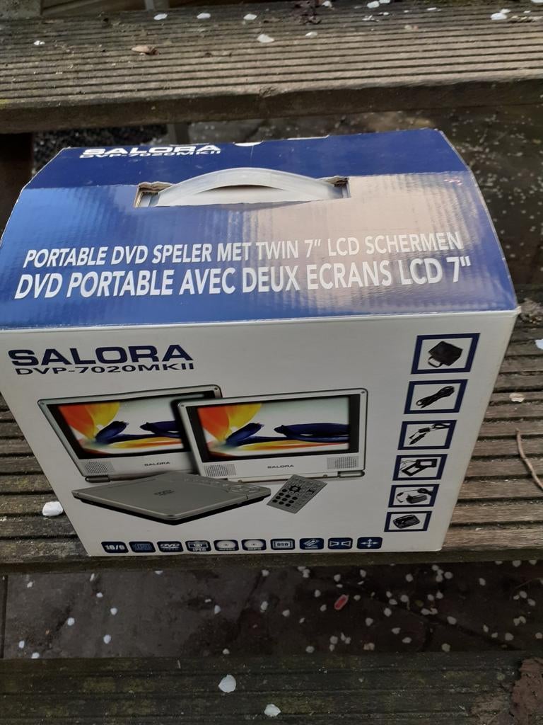 Salora DVP-7020MKII Draagbare DVD Speler met 2x 7" LCD, Draagbaar, Zo goed als nieuw, Ophalen, Overige merken